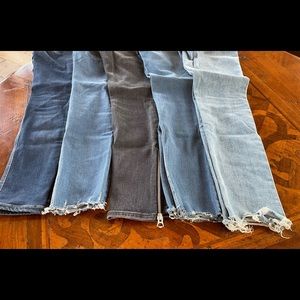 Bag of 5 pairs of rag & bone jeans, perfect condition, all size 24.
